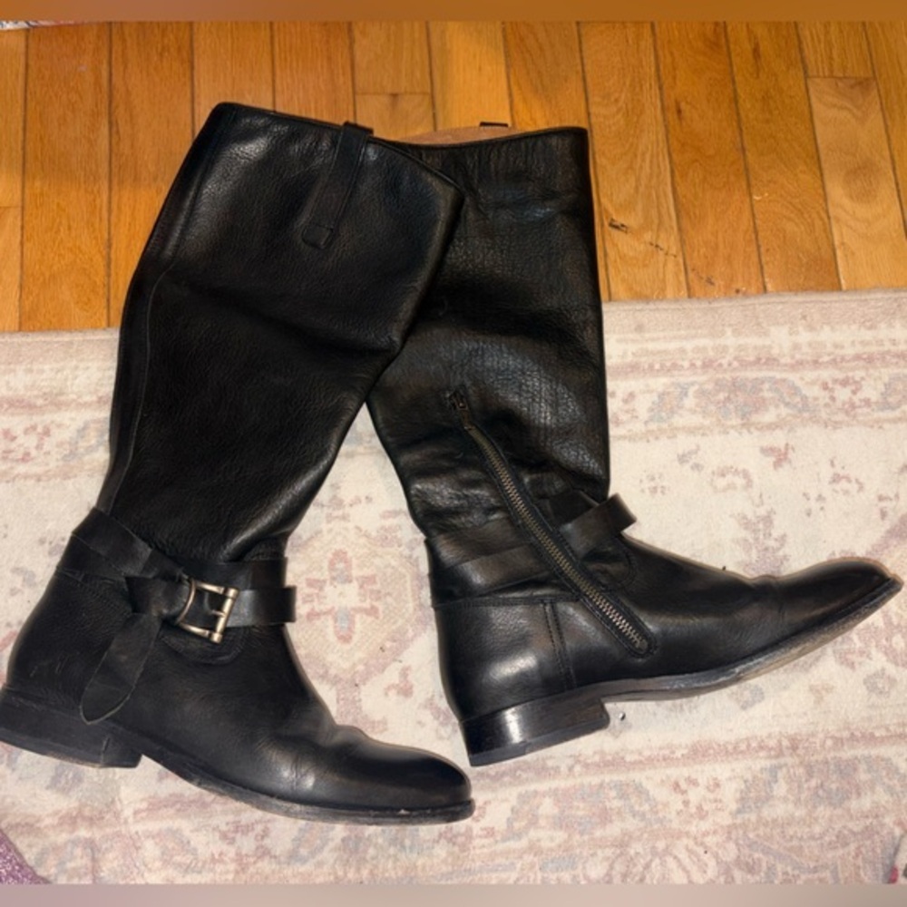 Frye Melissa Knotted Tall leather boots.